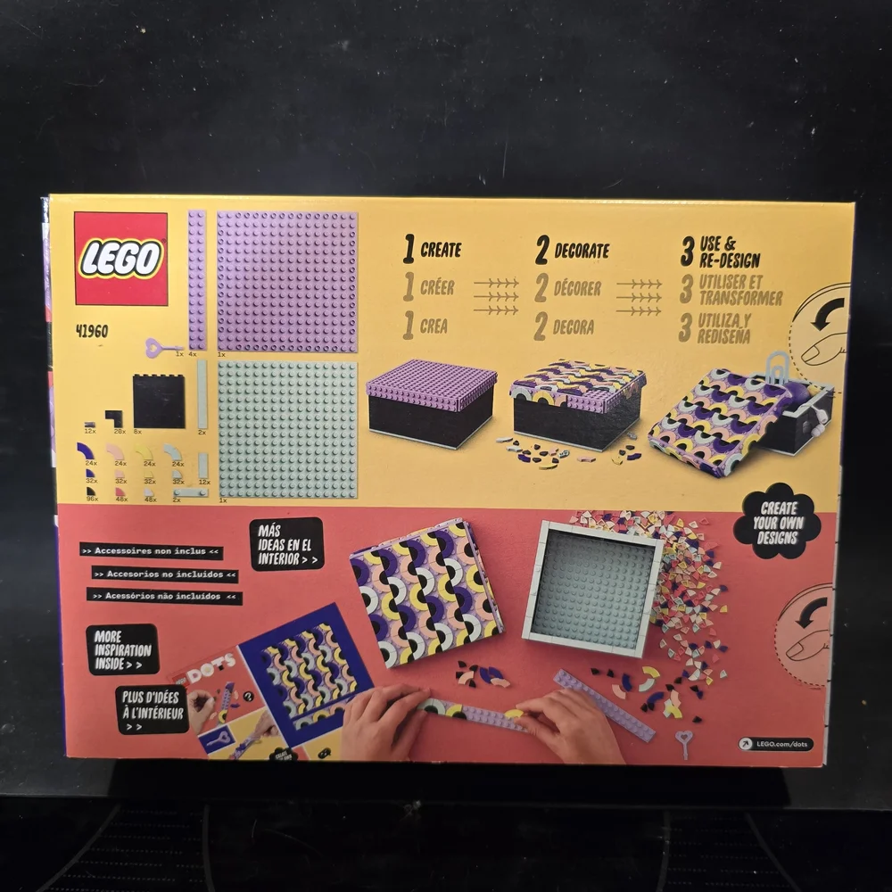 LEGO DOTS "BIG BOX" Creative Box - Purple, Yellow, Black, White - Picture 2 of 2